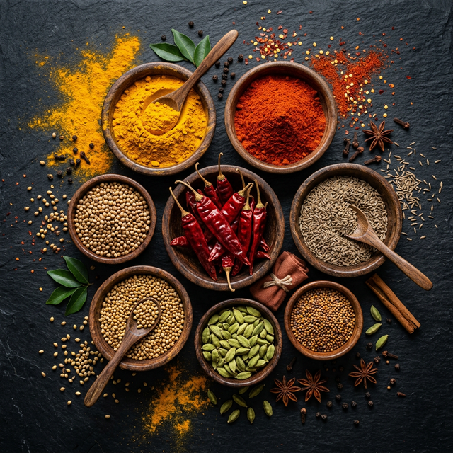 Colorful Indian spices